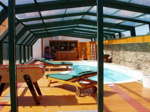 Poolüberdachung Wandanbau