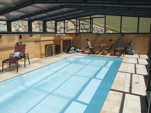 Pool Überdachung Wandanbau